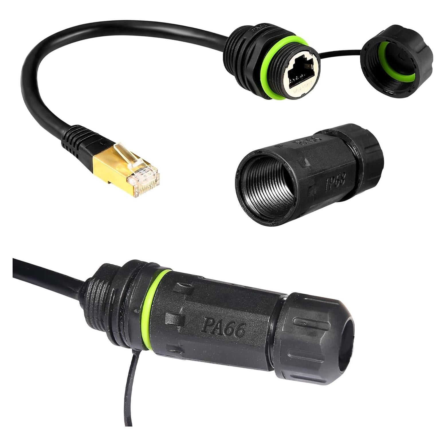 Conector RJ45 a Prueba de Agua Cat6 IP68 ANMBEST 2 Piezas