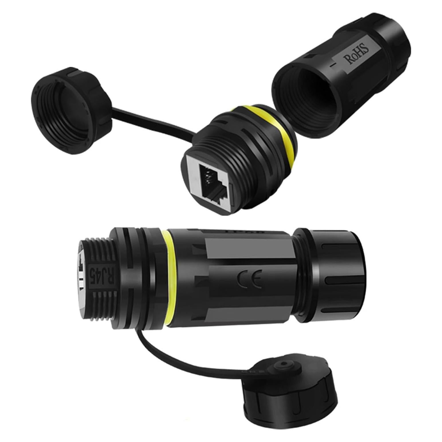 Conector RJ45 impermeable 2PCS CAT7 10Gbps IP68 ANMBEST