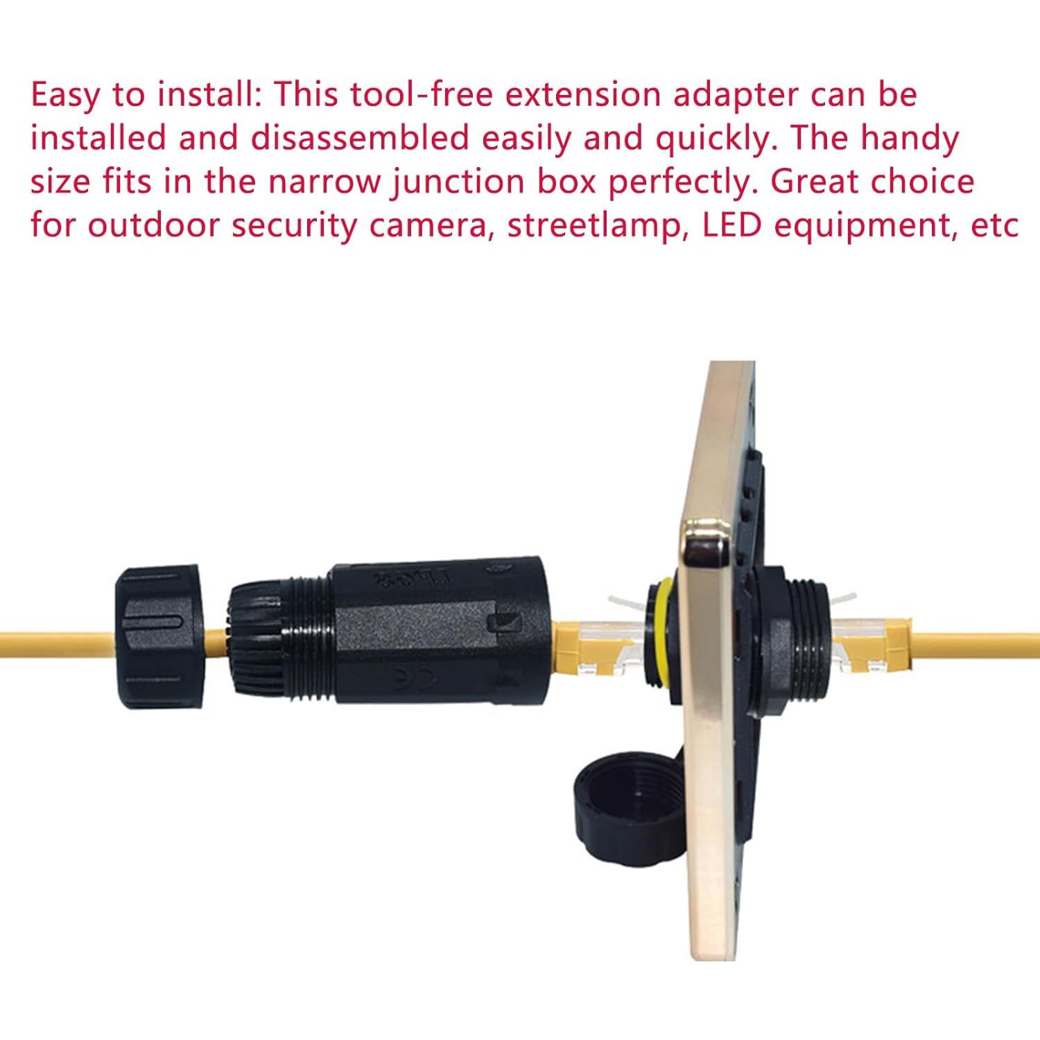 Conector RJ45 impermeable 2PCS CAT7 10Gbps IP68 ANMBEST