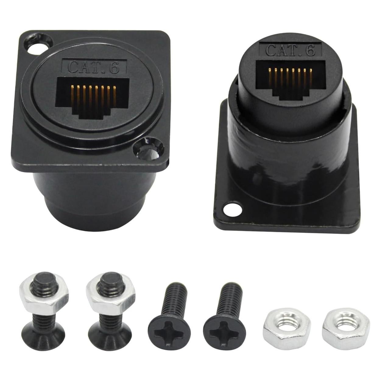 Conector RJ45 D-Type Hembra a Hembra Cat6 Maixbomr - 2 Pcs