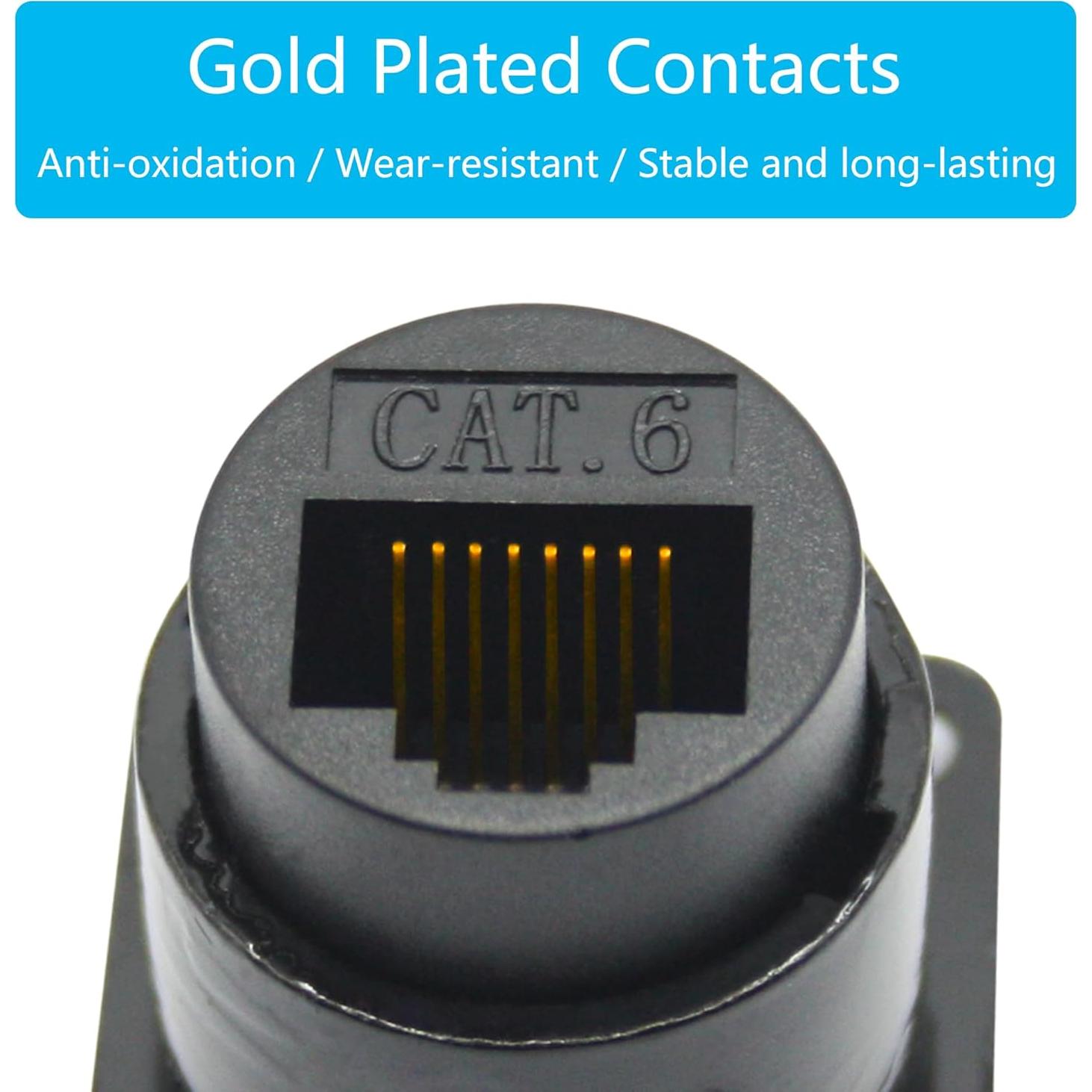 Conector RJ45 D-Type Hembra a Hembra Cat6 Maixbomr - 2 Pcs