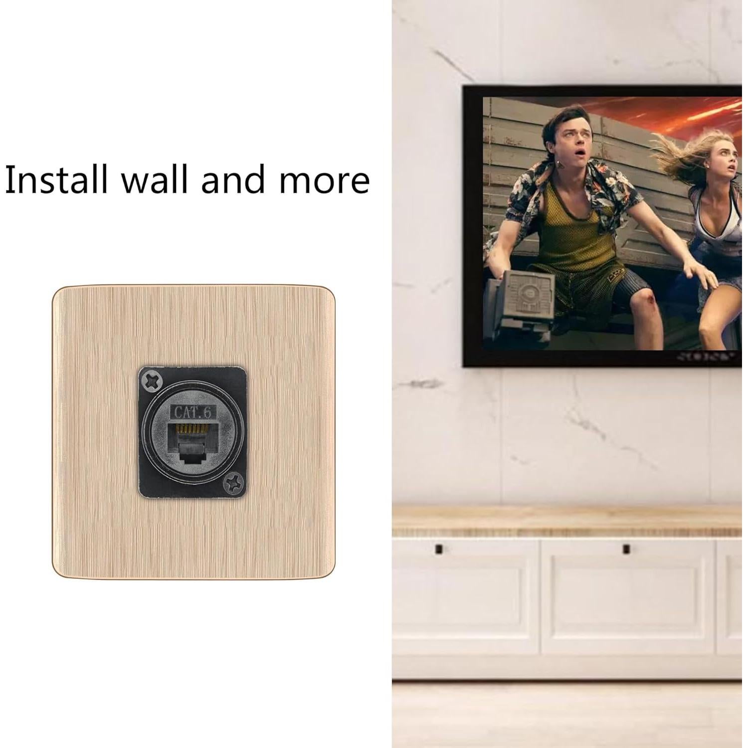 Conector RJ45 D-Type Hembra a Hembra Cat6 Maixbomr - 2 Pcs