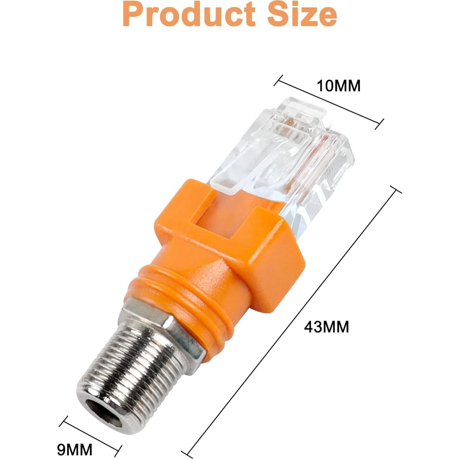 Convertidor RF a RJ45 MEIRIYFA 4PCS Coaxial F Hembra a Macho