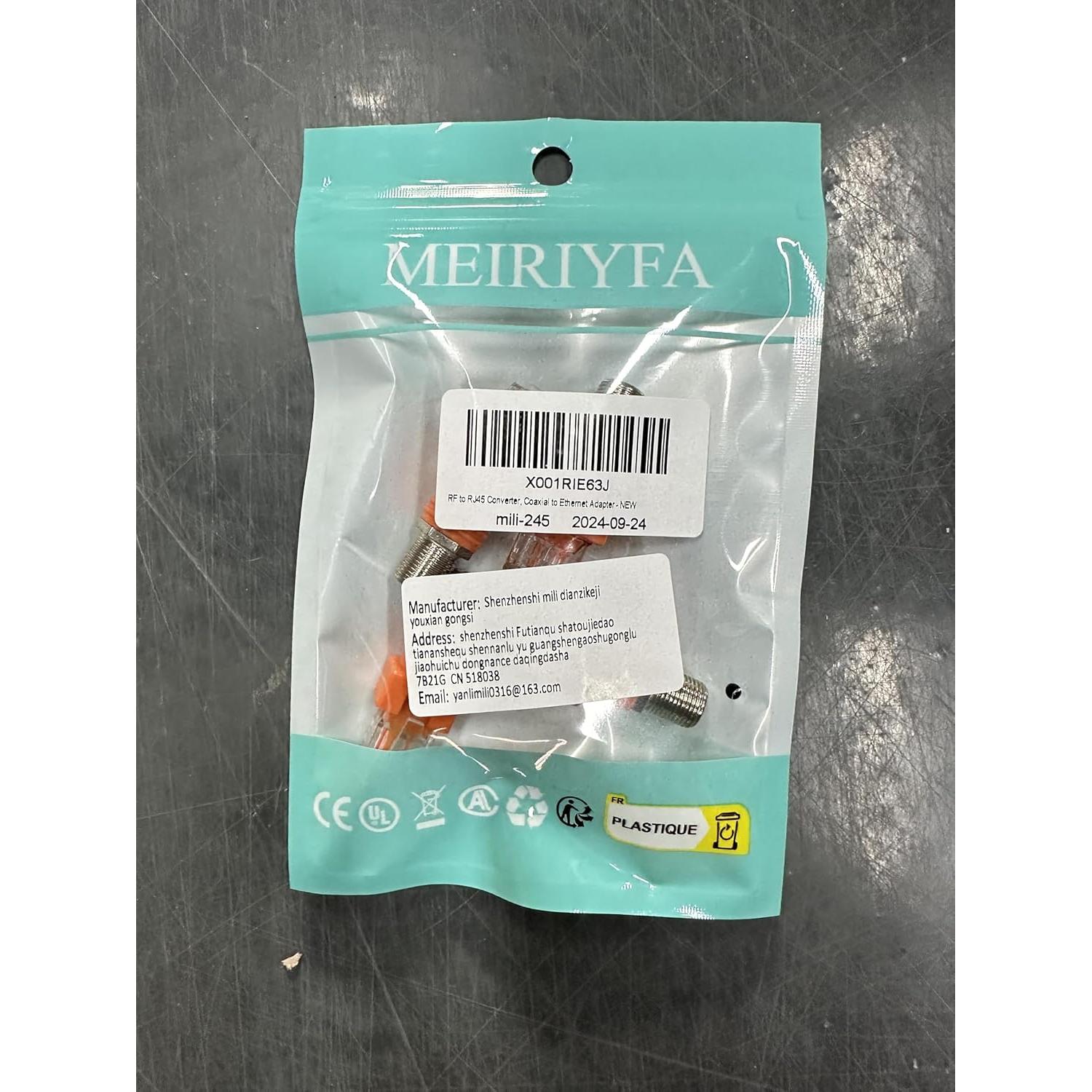 Convertidor RF a RJ45 MEIRIYFA 4PCS Coaxial F Hembra a Macho