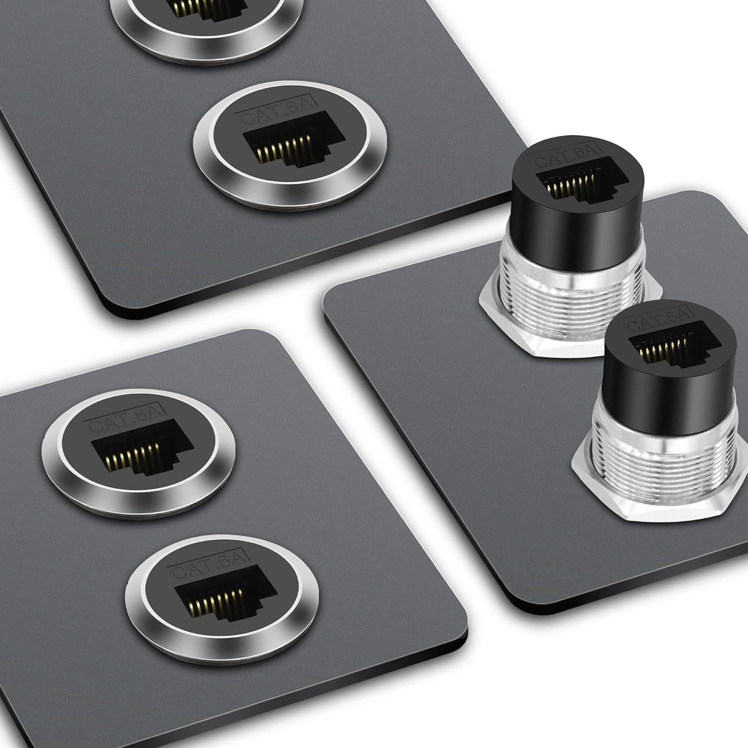 Adaptador RJ45 CAT6A Hembra a Hembra para Panel - Yingtuyou