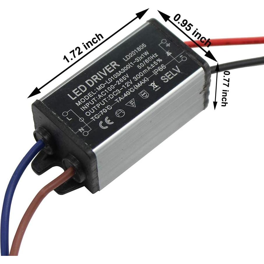 Transformador LED Fankerba IP66 300mA DC 3-12V 1-3x1W