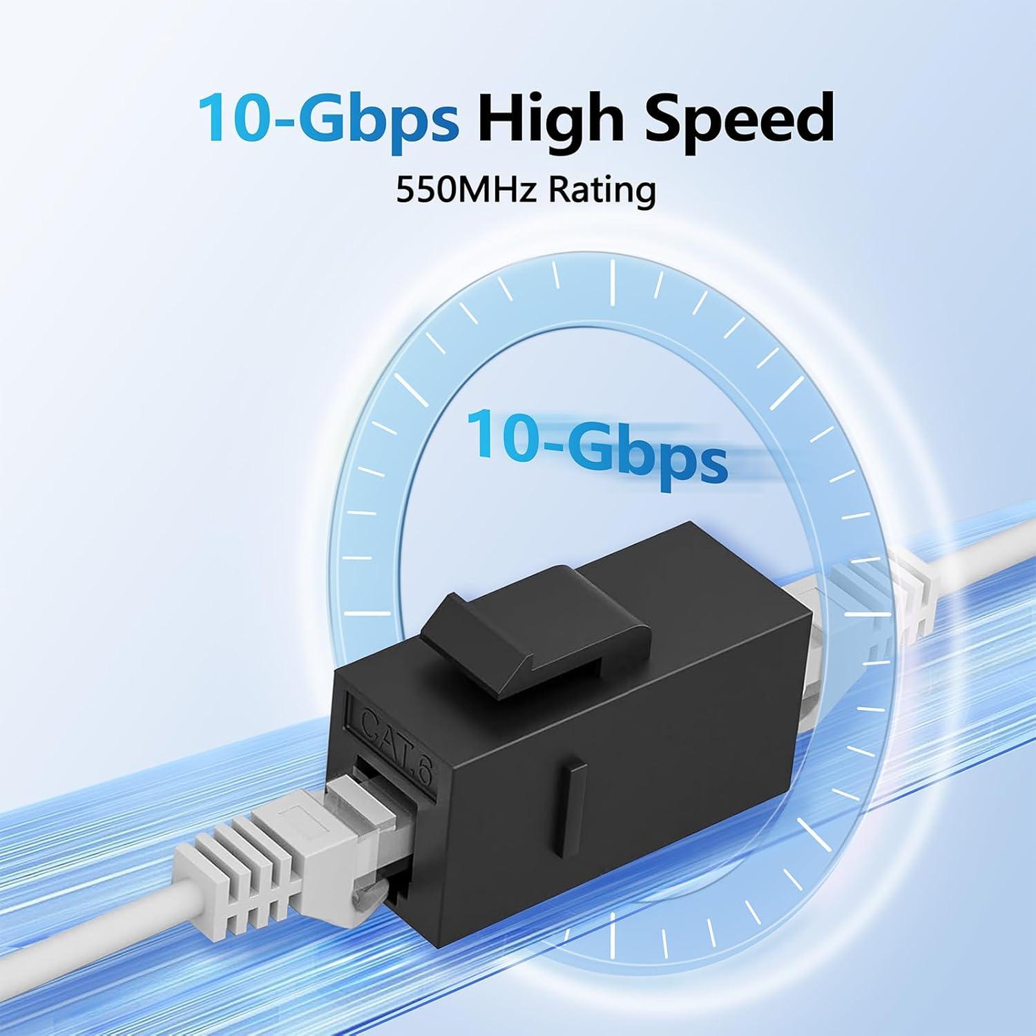 Acoplador Keystone Cat6 Hembra a Hembra CableGeeker 25 Unidades