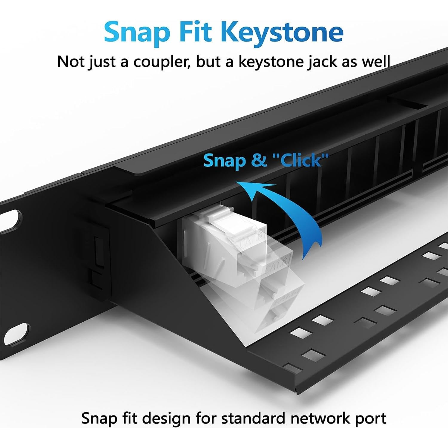 Acoplador Keystone Cat6 Hembra a Hembra CableGeeker 25 Unidades