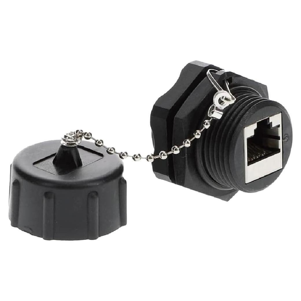 Conector Hembra a Hembra RJ45 Cat6 InstallerParts IP67 Negro