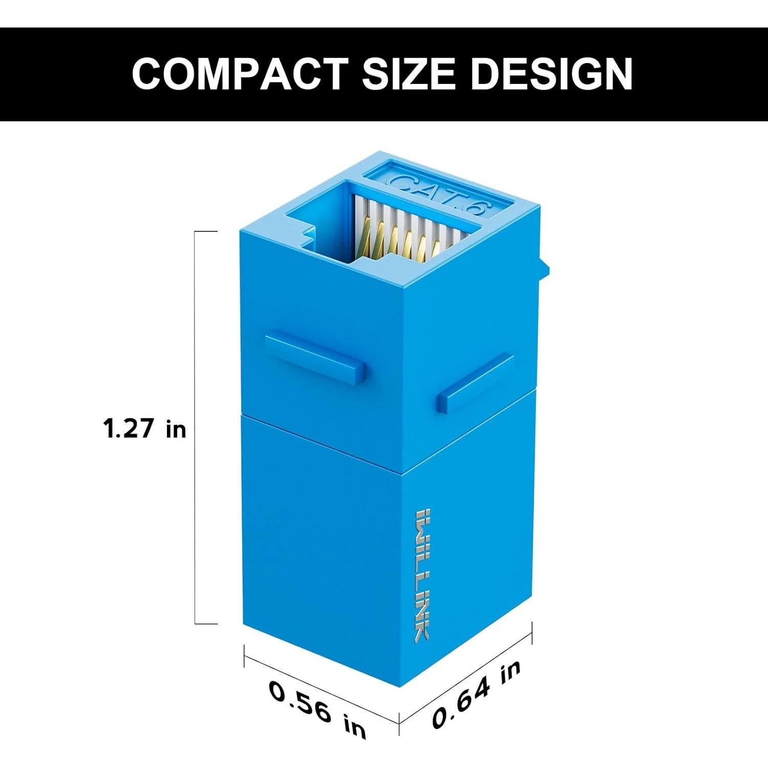 Conector Keystone Cat6 Hembra a Hembra Iwillink Azul - 5 Pack