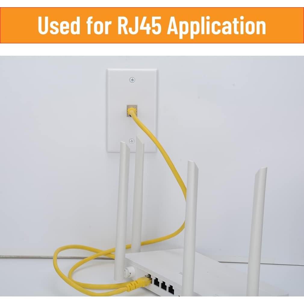 Placa de Pared Ethernet Cat7 YOEMELY 1 Puerto Blindada