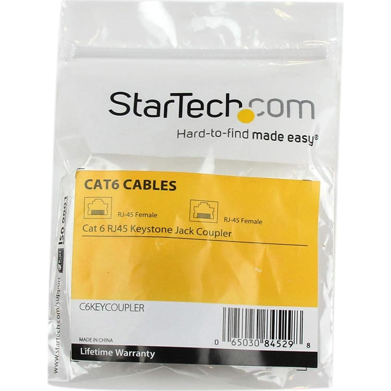 Acoplador de Red Cat 6 RJ45 Keystone Jack StarTech C6KEYCOUPLER