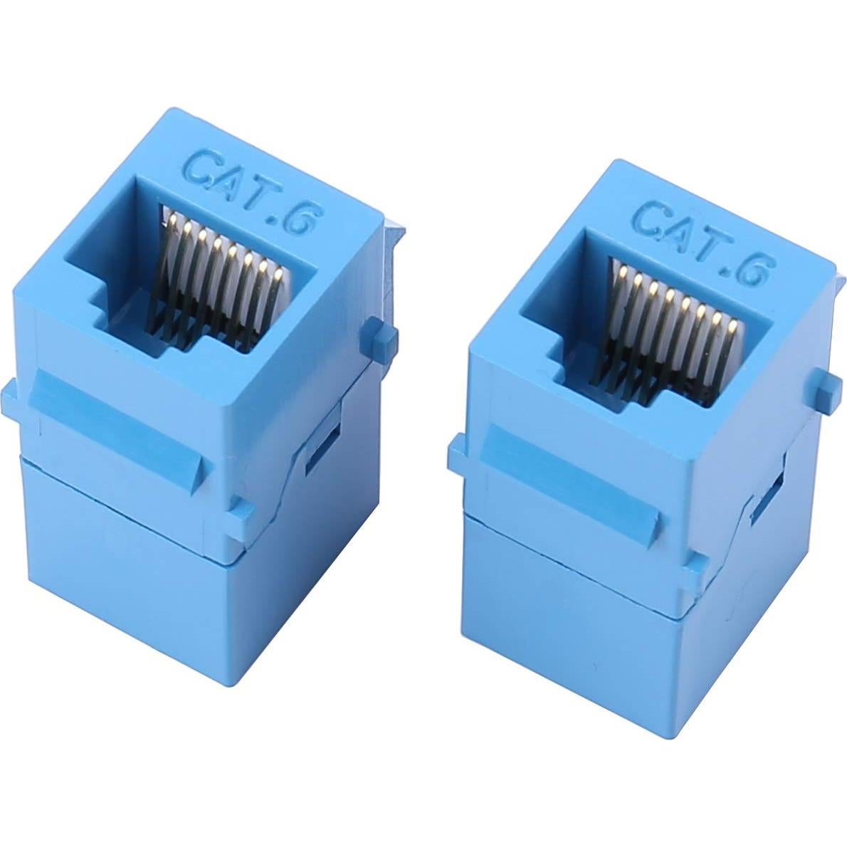 Acoplador Keystone RJ45 iGreely Cat6 Cat5e 10 Unidades Azul