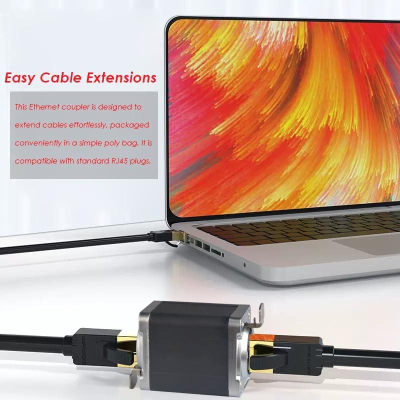 Acoplador Ethernet RJ45 KAKABUBBLE CAT6 Negro - Conexión Estable