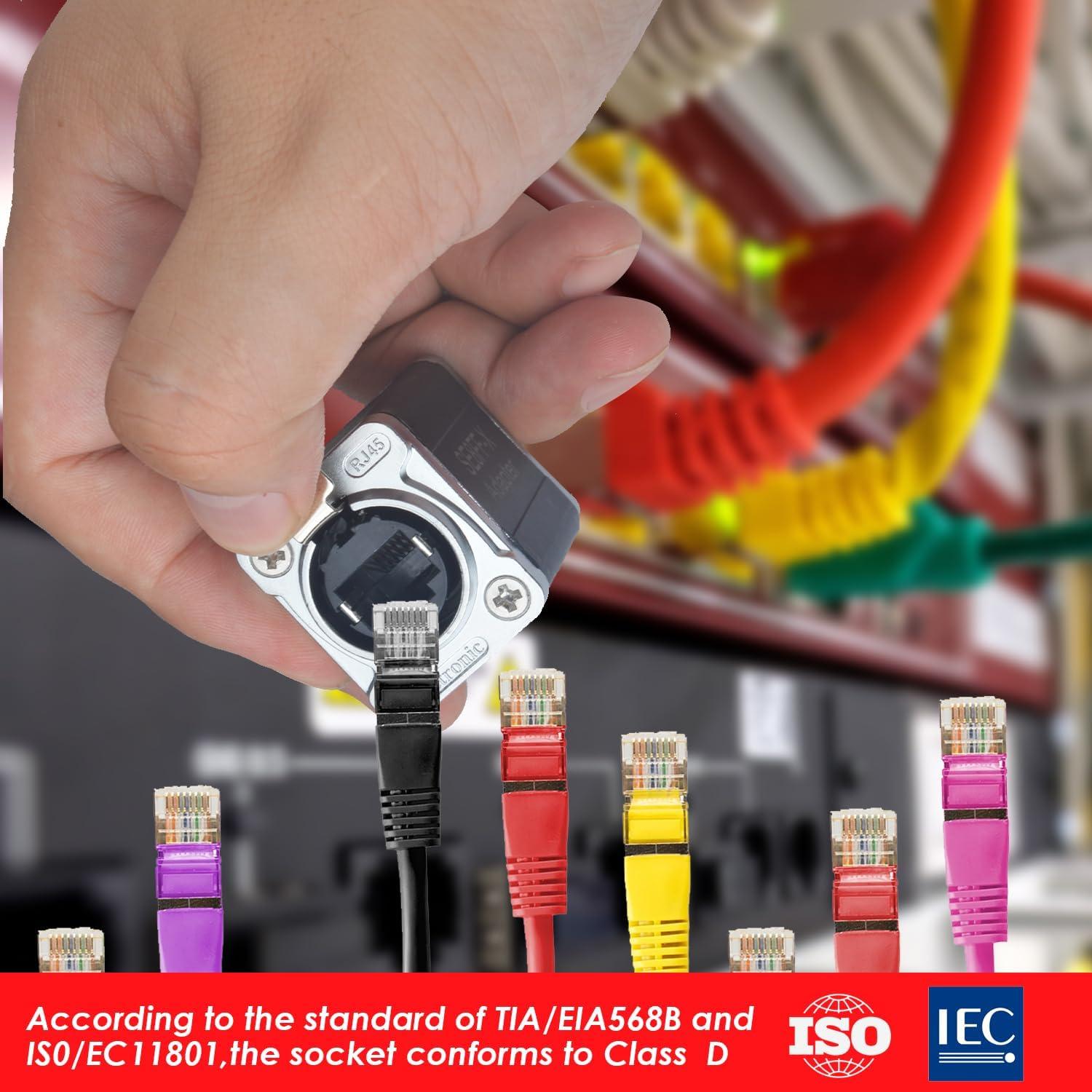 Acoplador Ethernet RJ45 KAKABUBBLE CAT6 Negro - Conexión Estable