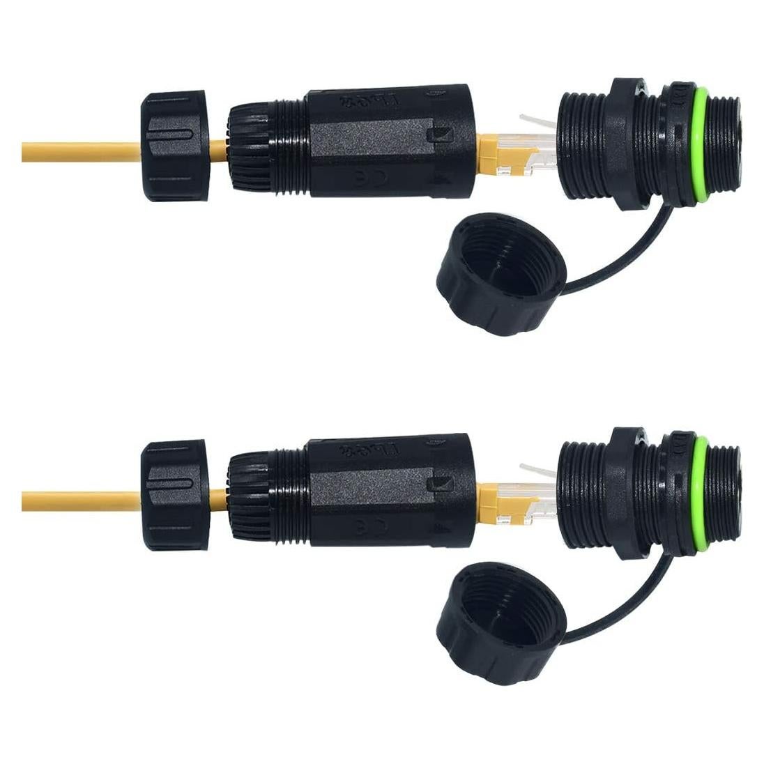 Conector RJ45 a Prueba de Agua IP68 ELifeApply Verde 2 PCS