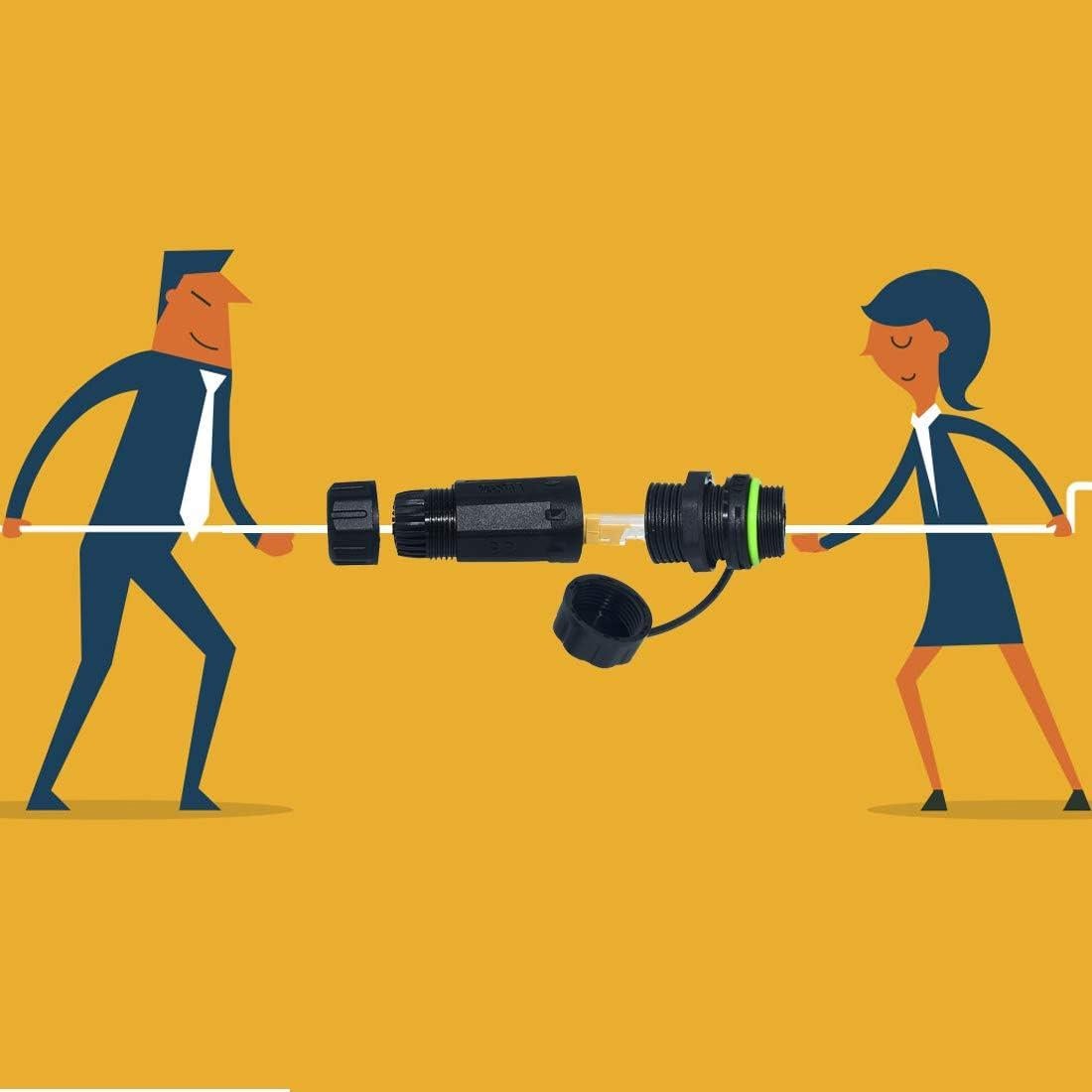 Conector RJ45 a Prueba de Agua IP68 ELifeApply Verde 2 PCS