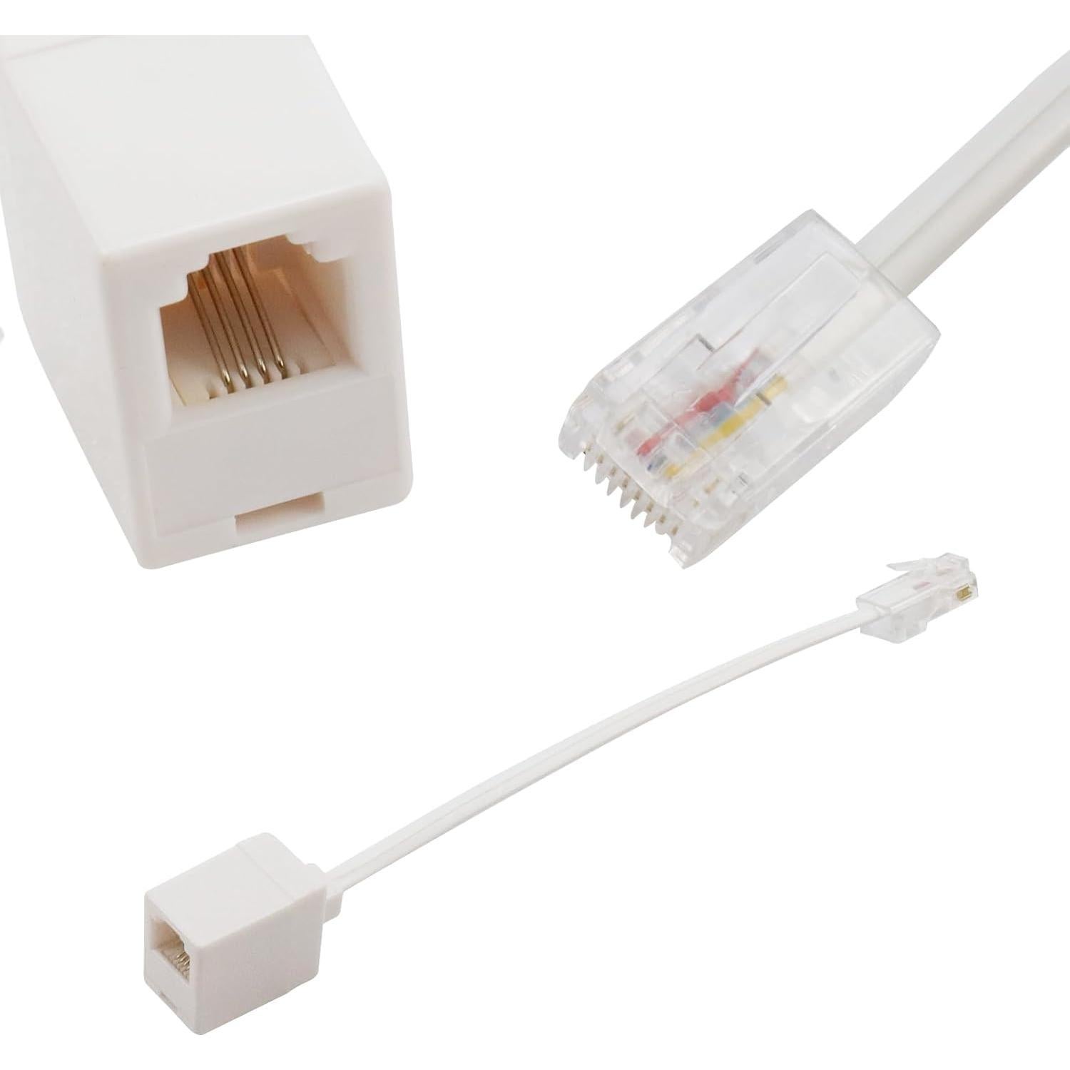 Adaptador Convertidor RJ45 a RJ11 3 Piezas Dahszhi