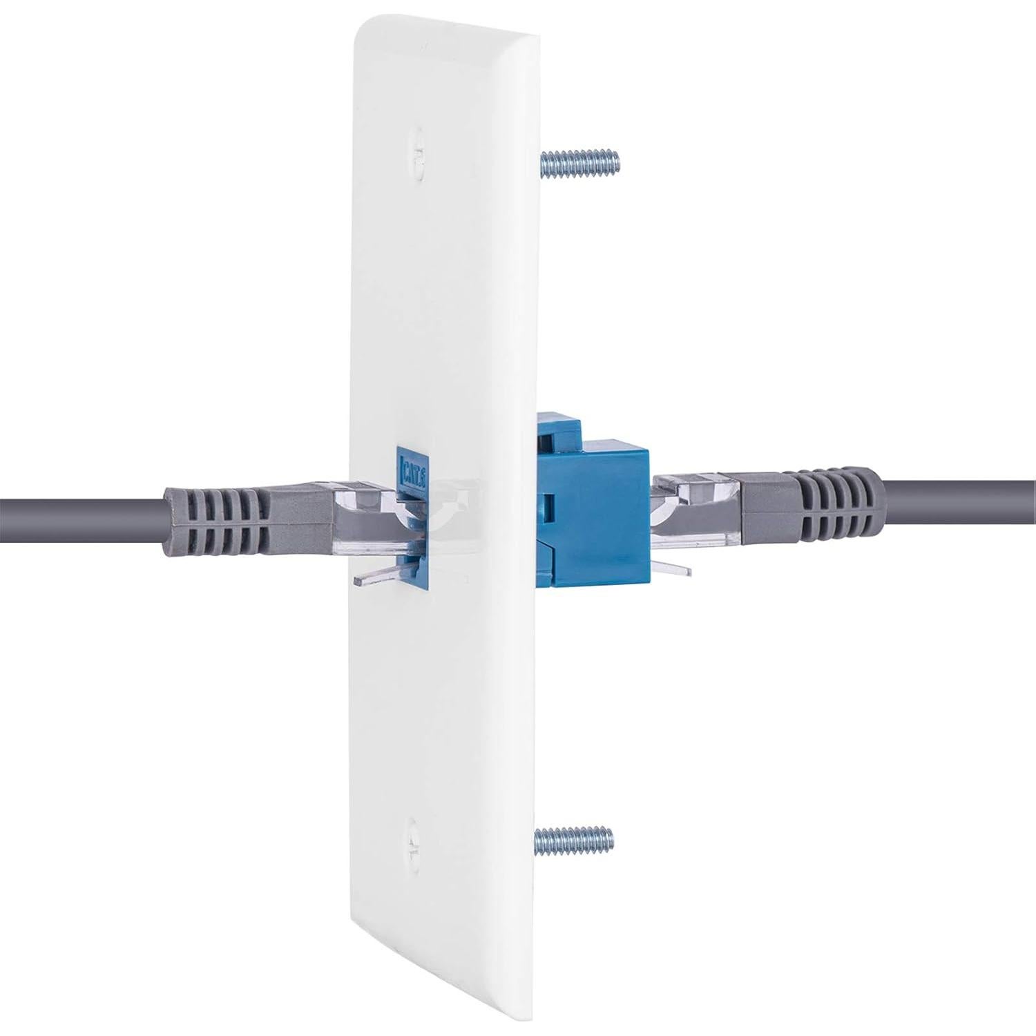 Placa de Pared Ethernet Cat6 Ubrand 1 Puerto RJ45 Hembra 4 Pzs