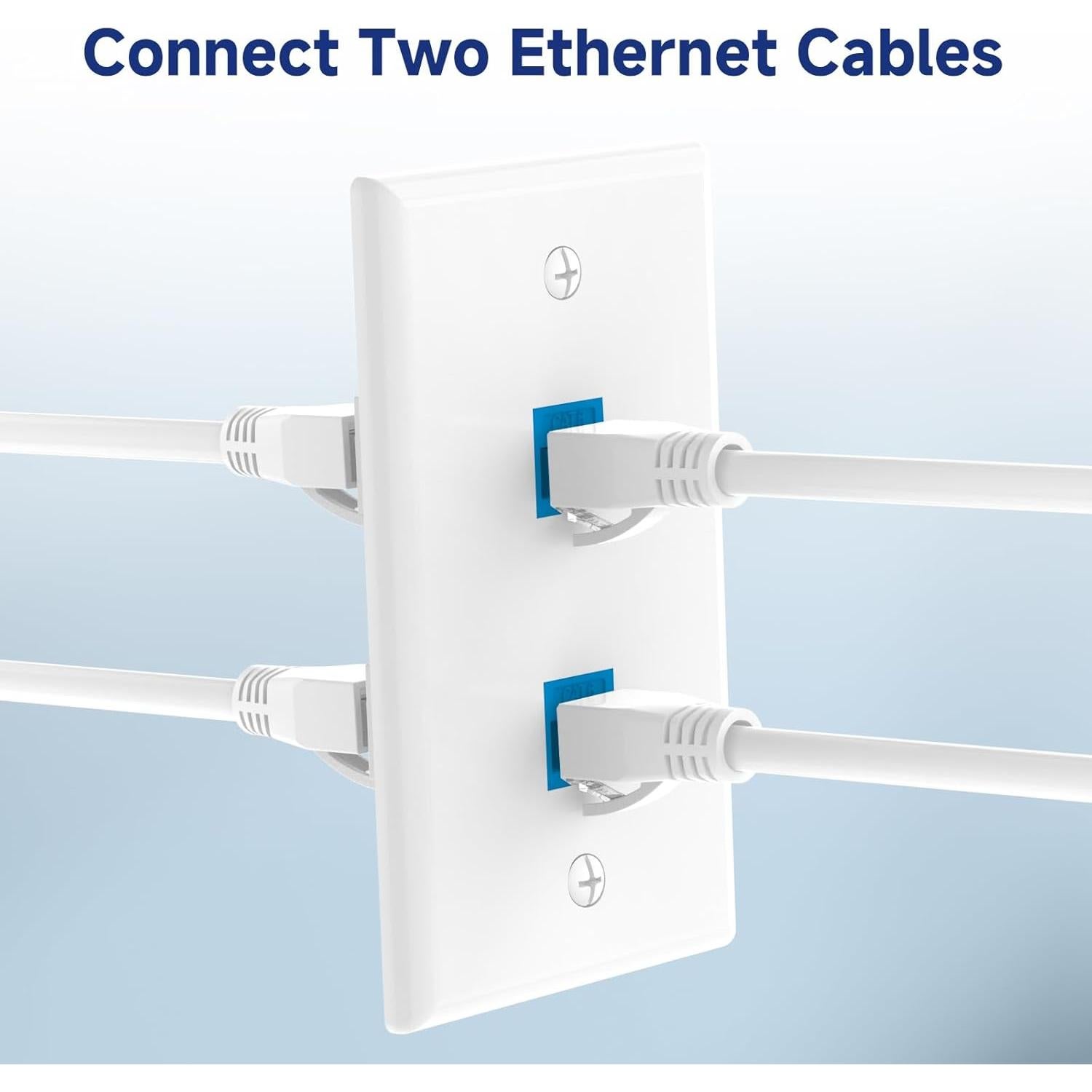 Placa de Pared Ethernet VCE 2 Puertos Azul Certificada UL