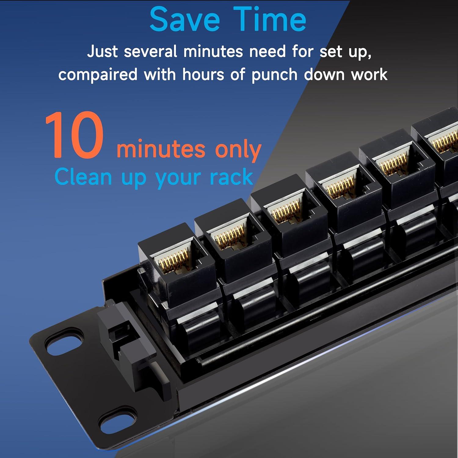 Panel de Parcheo RJ45 Cat6 24 Puertos Lysymixs 19"