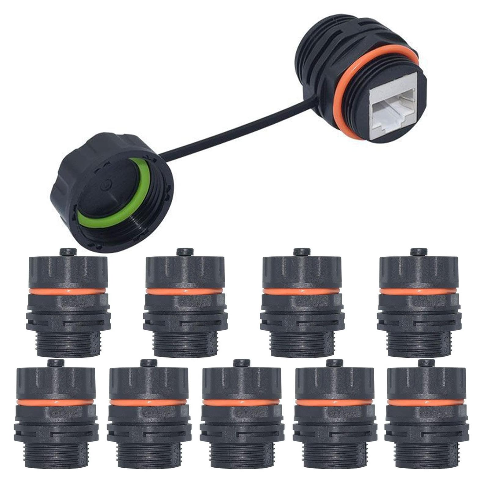 10 Conectores RJ45 a Prueba de Agua CAT6A ANMBEST