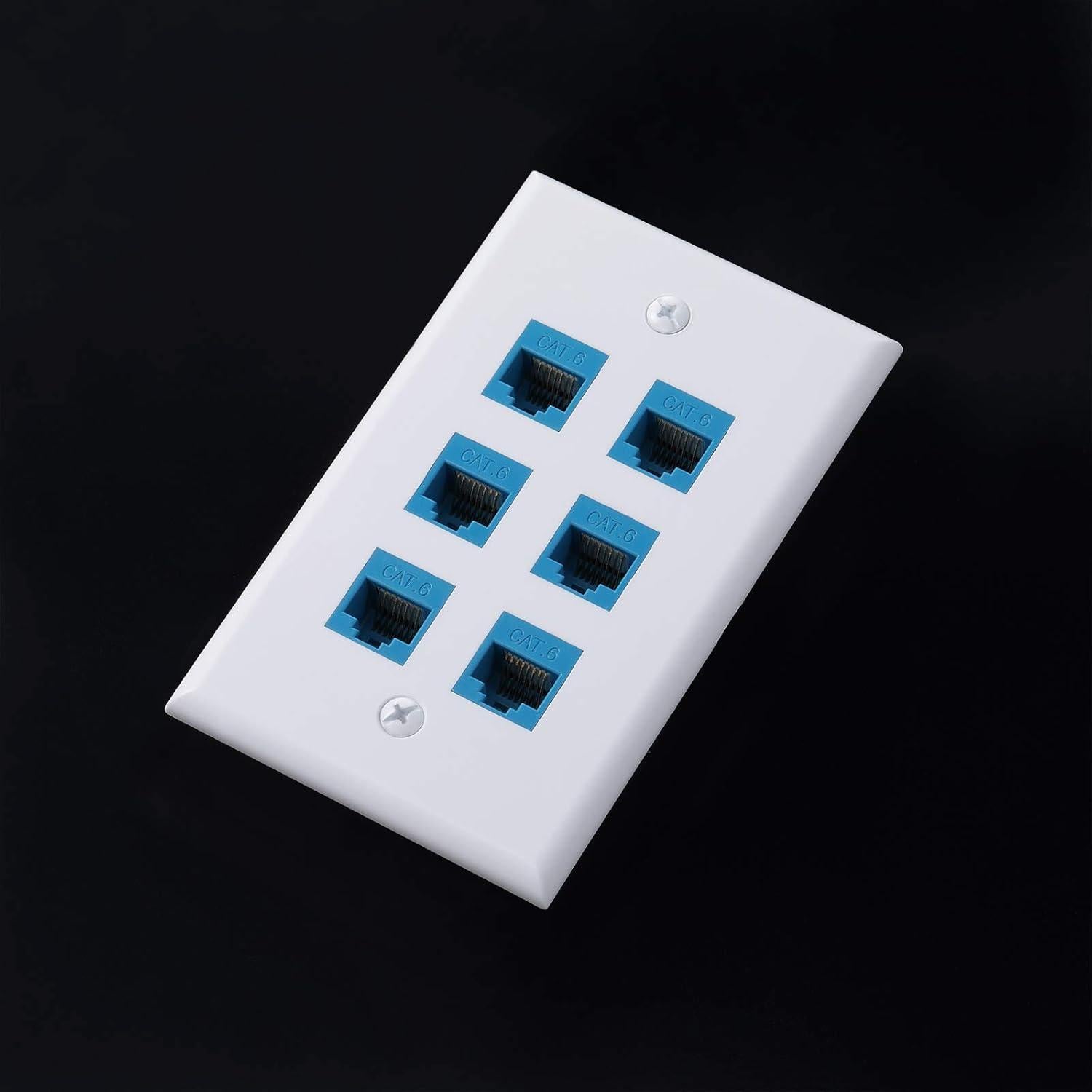 Placa de Pared Ethernet 6 Puertos Weewooday RJ45 Cat6