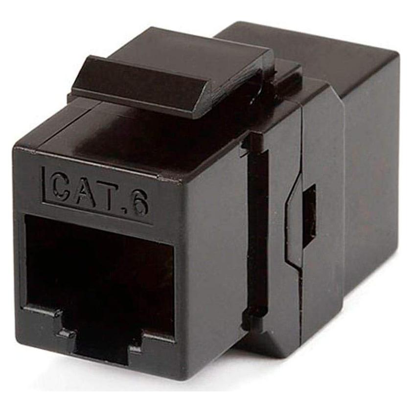 Conector Keystone Pasante RJ45 Monoprice - Acoplador Negro