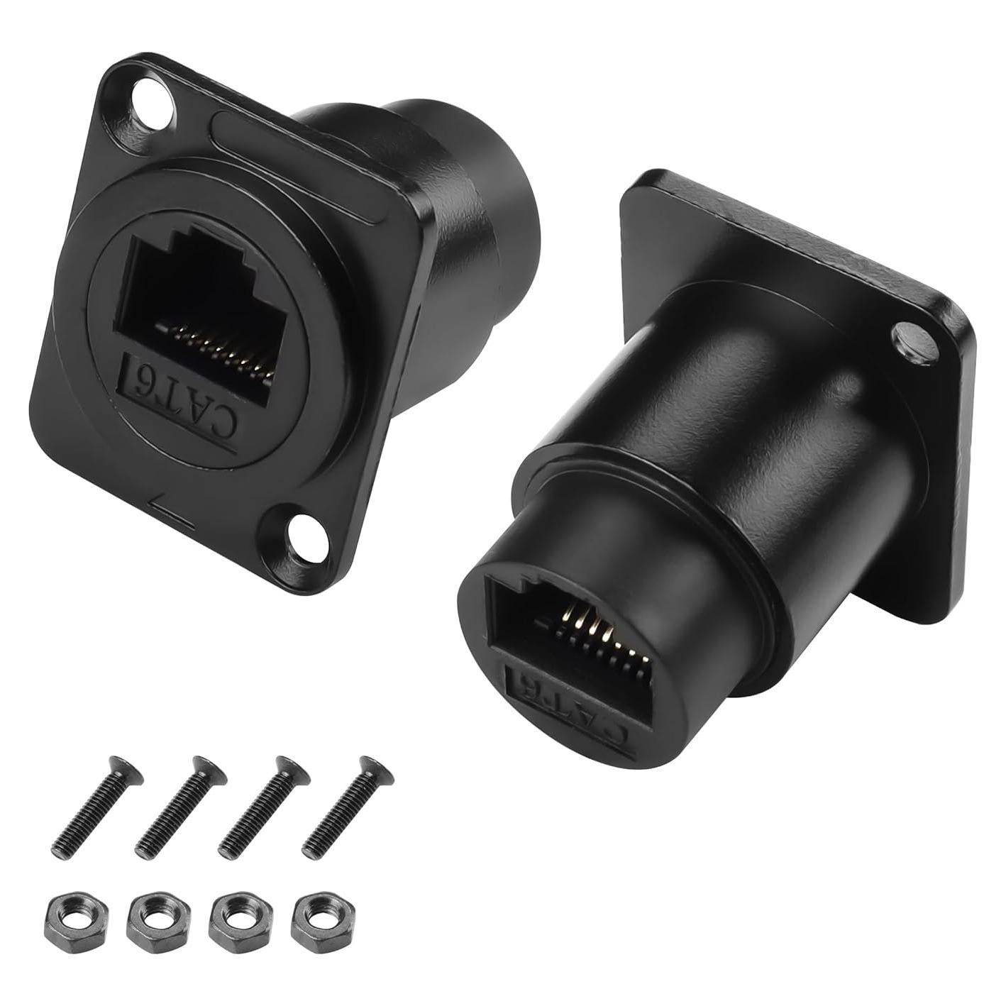 Conector RJ45 CAT6 Hembrado a Hembrado YACSEJAO 2 Pcs