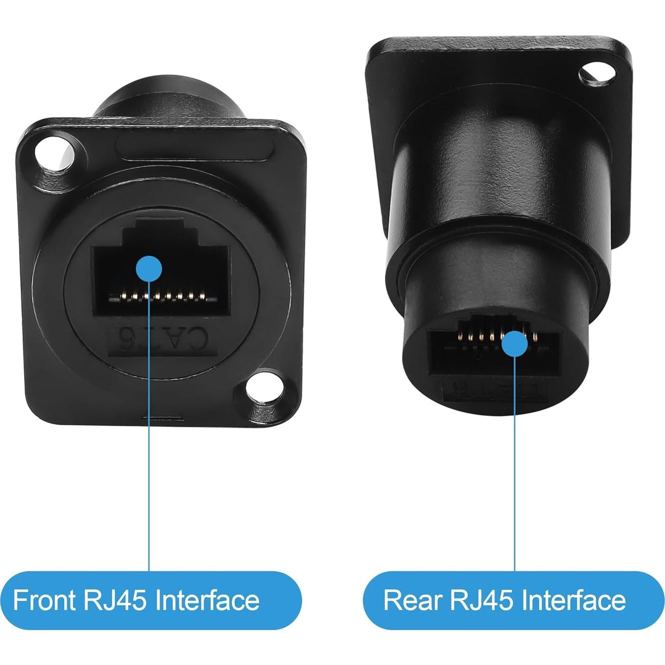 Conector RJ45 CAT6 Hembrado a Hembrado YACSEJAO 2 Pcs