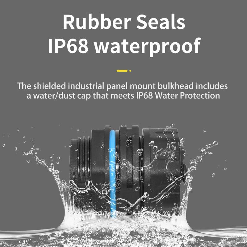 Conector RJ45 Hembra a Hembra IP68 Elifeapply CAT6 - 2 Pcs