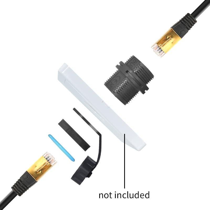 Conector RJ45 Hembra a Hembra IP68 Elifeapply CAT6 - 2 Pcs
