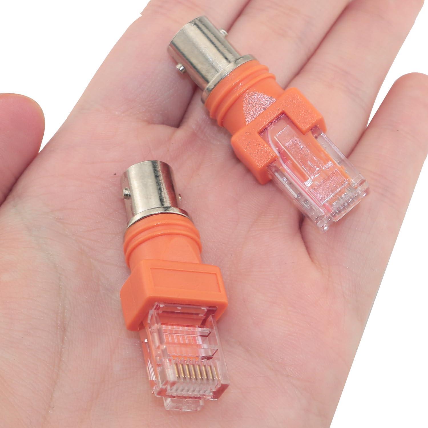Adaptador BNC a RJ45 LUORNG 2PCS Conector Cobre Puro