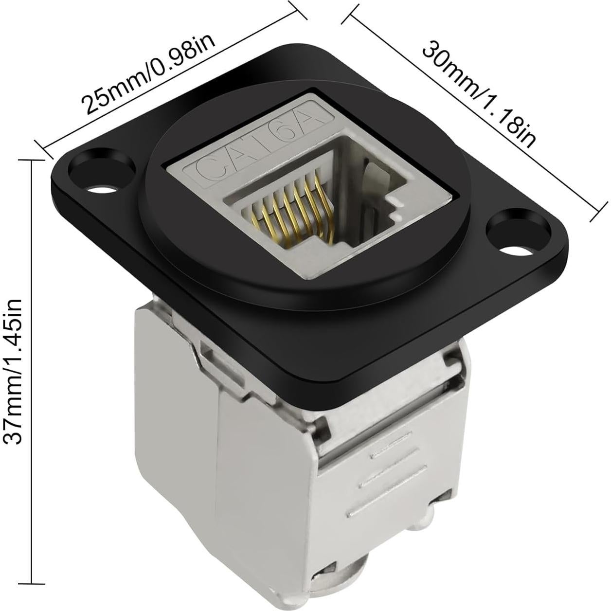 Conector de Montaje en Panel D Tipo RJ45 CAT6A Yingtuyou