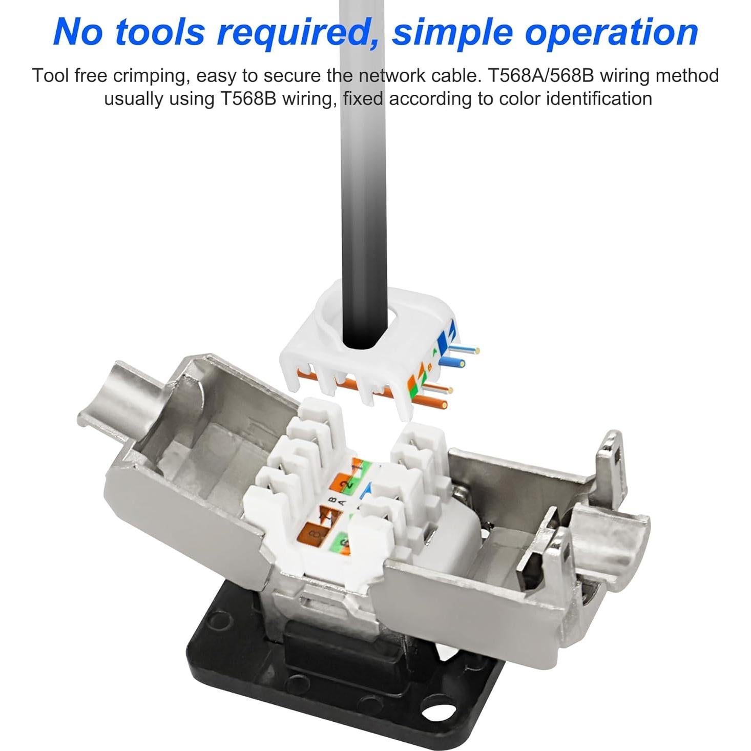 Conector de Montaje en Panel D Tipo RJ45 CAT6A Yingtuyou