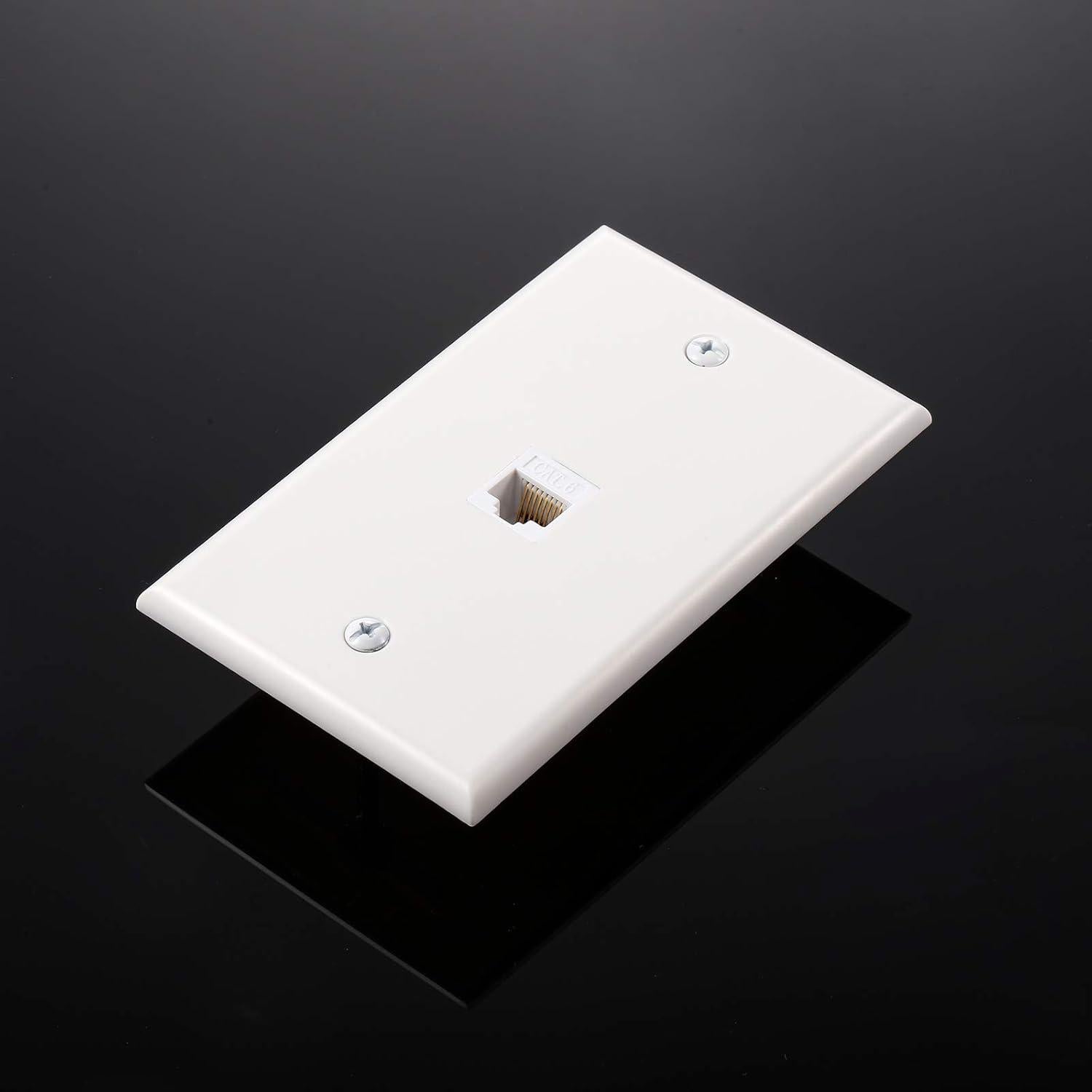 Placas de Pared Ethernet RJ45 Hembra a Hembra Weewooday 4 Unidades