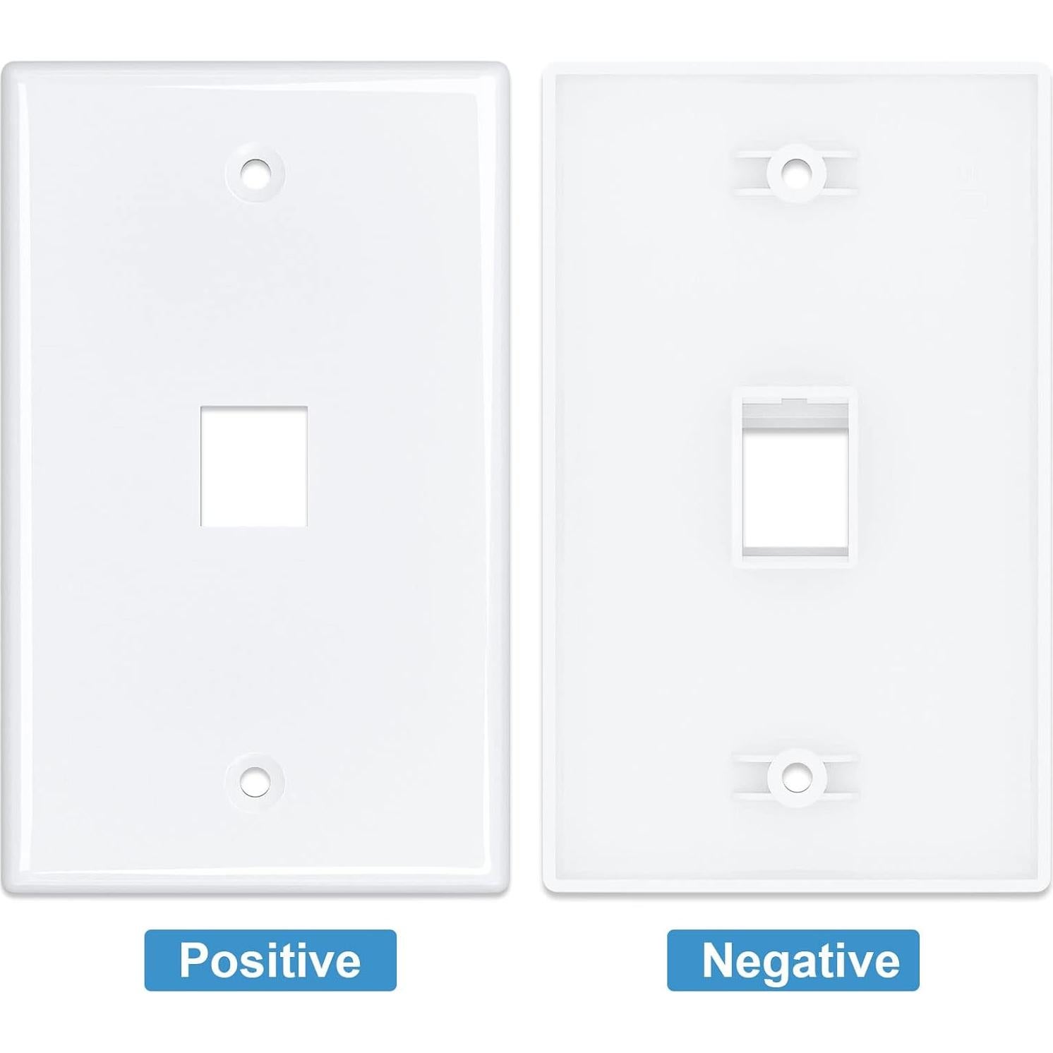 Placa de Pared Ethernet Iwillink 1 Puerto Cat6 Azul - Paquete de 2