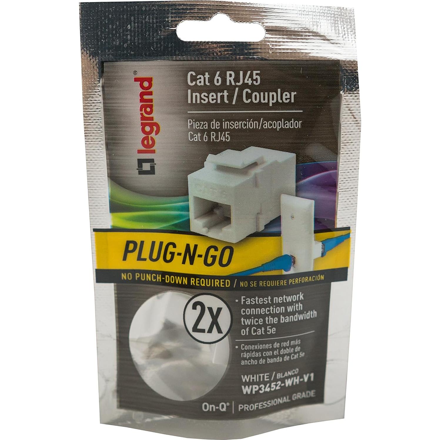 Acoplador Keystone Cat 6 On-Q WP3452WHV1 Blanco Alta Velocidad