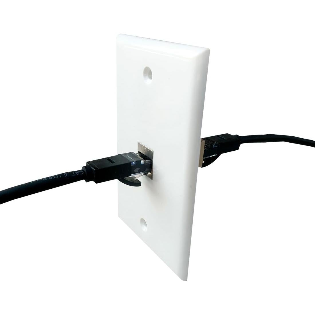 Placa de Pared Ethernet Cat7 BUPLDET Hembrado 10 Gbps