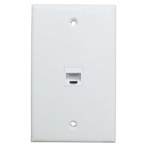 Placa de Pared Ethernet CAT6 Hembra a Hembra Sesyomr Blanca