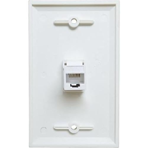 Placa de Pared Ethernet CAT6 Hembra a Hembra Sesyomr Blanca