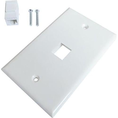 Placa de Pared Ethernet CAT6 Hembra a Hembra Sesyomr Blanca