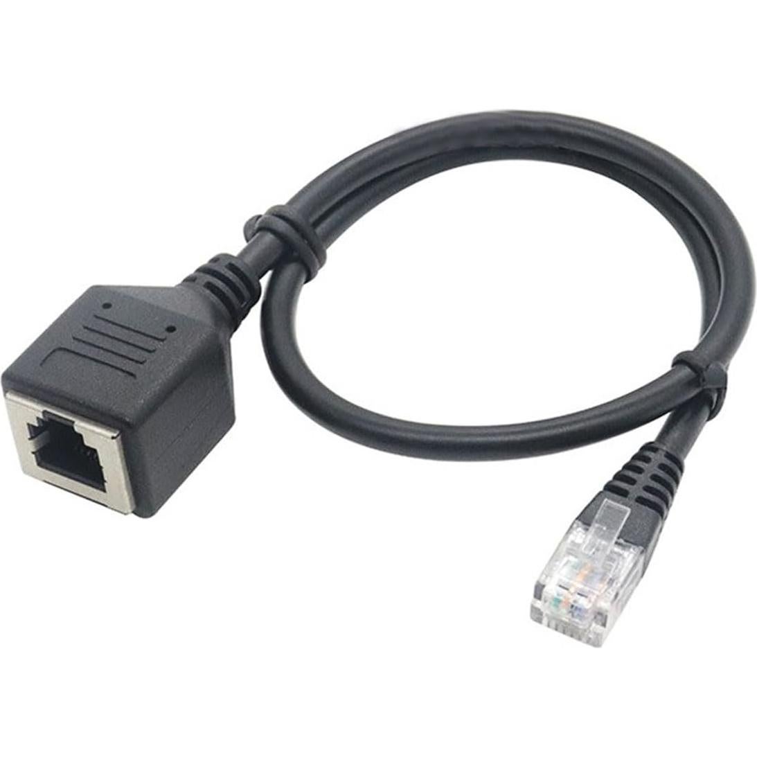 Cable de Extensión Ethernet Cat6 Haokiang RJ45 Macho a Hembra 30.48 cm
