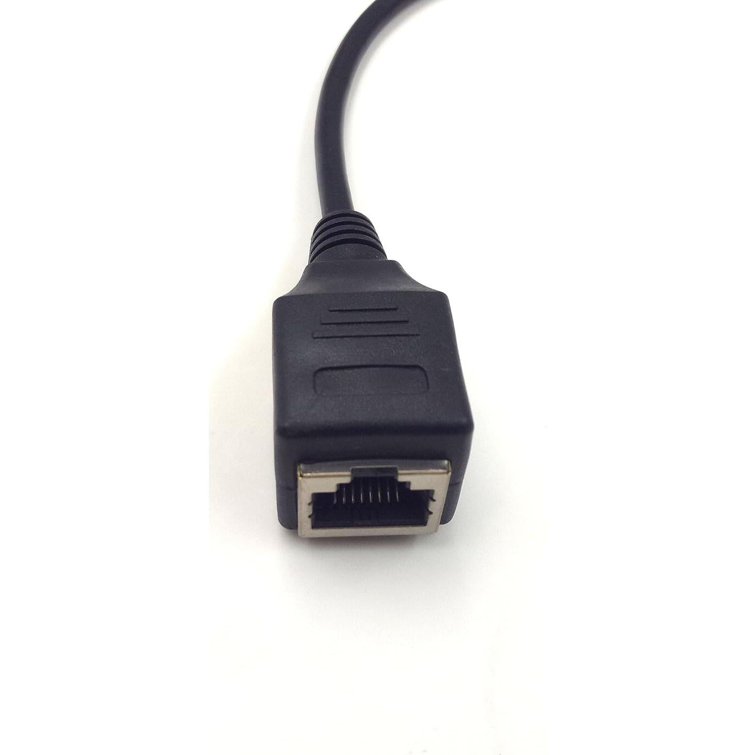 Cable de Extensión Ethernet Cat6 Haokiang RJ45 Macho a Hembra 30.48 cm