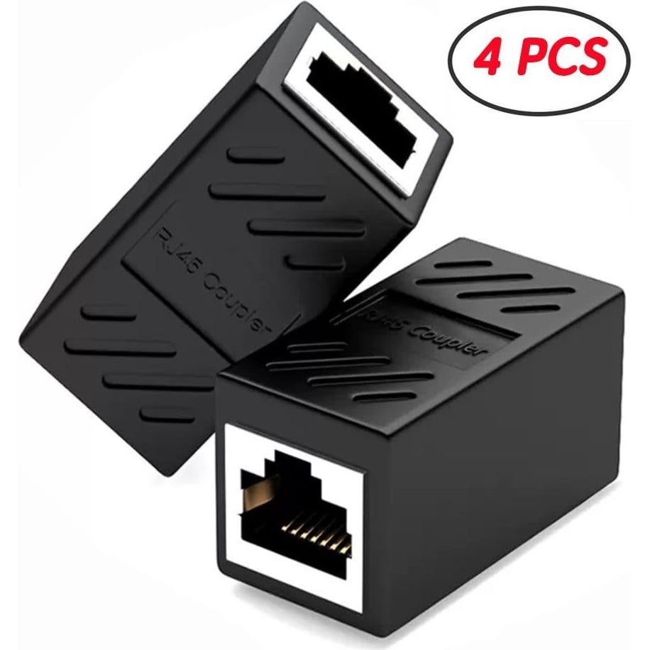 Acoplador Ethernet RJ45 Aoiutrn Paquete de 4 Hembra a Hembra