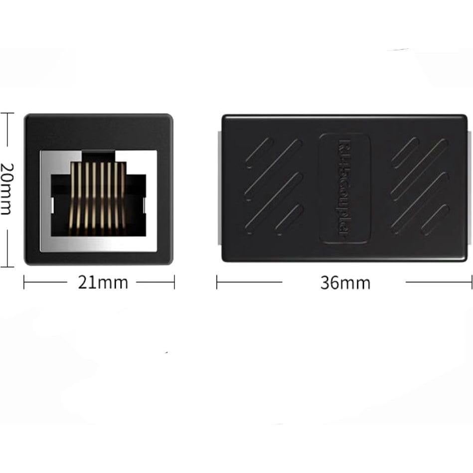 Acoplador Ethernet RJ45 Aoiutrn Paquete de 4 Hembra a Hembra
