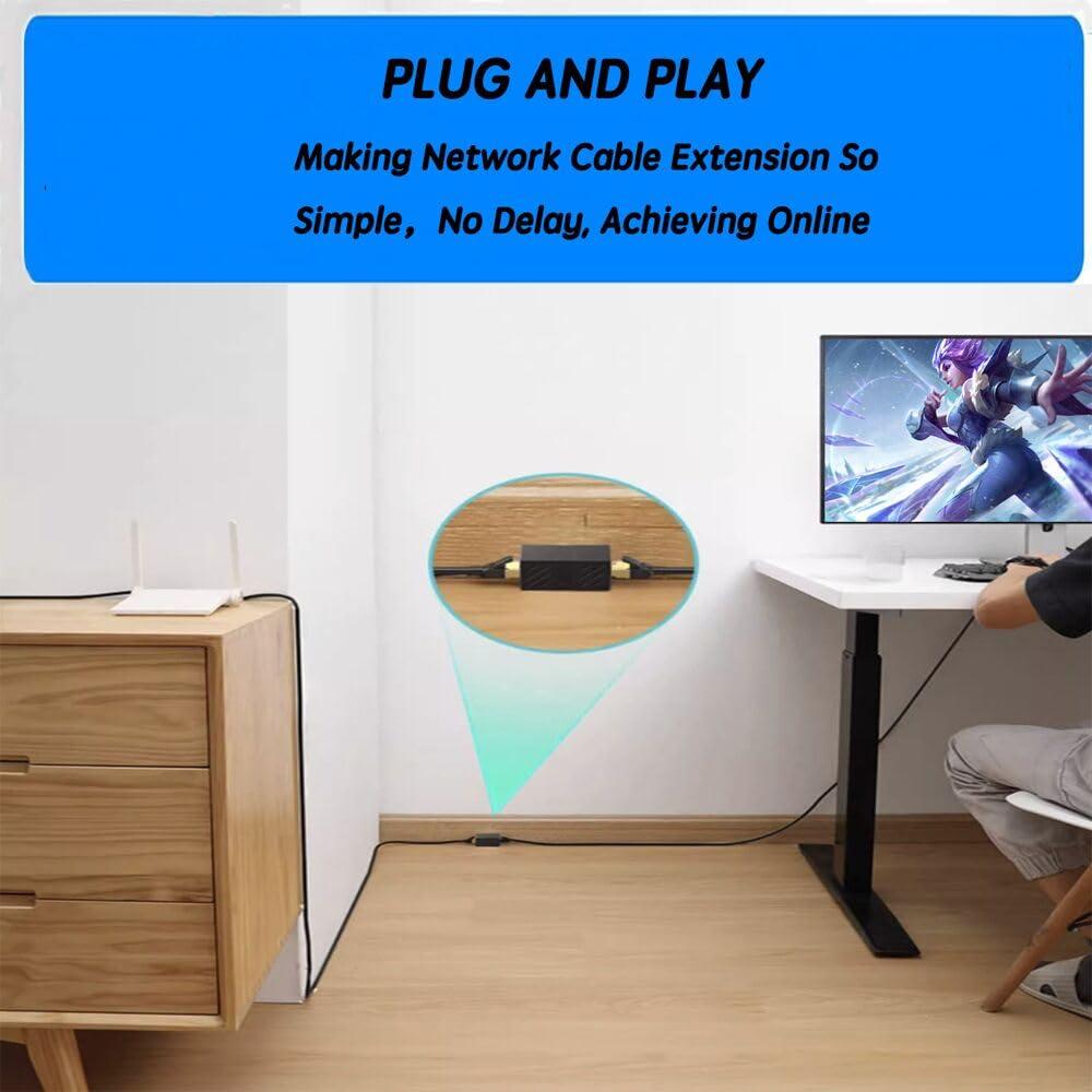 Acoplador Ethernet RJ45 Aoiutrn Paquete de 4 Hembra a Hembra