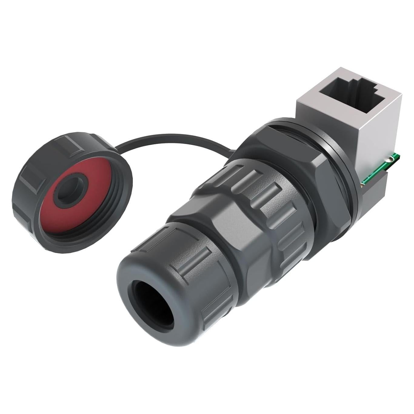 Acoplador RJ45 Impermeable AOHUA 90° IP68 - Paquete de 4