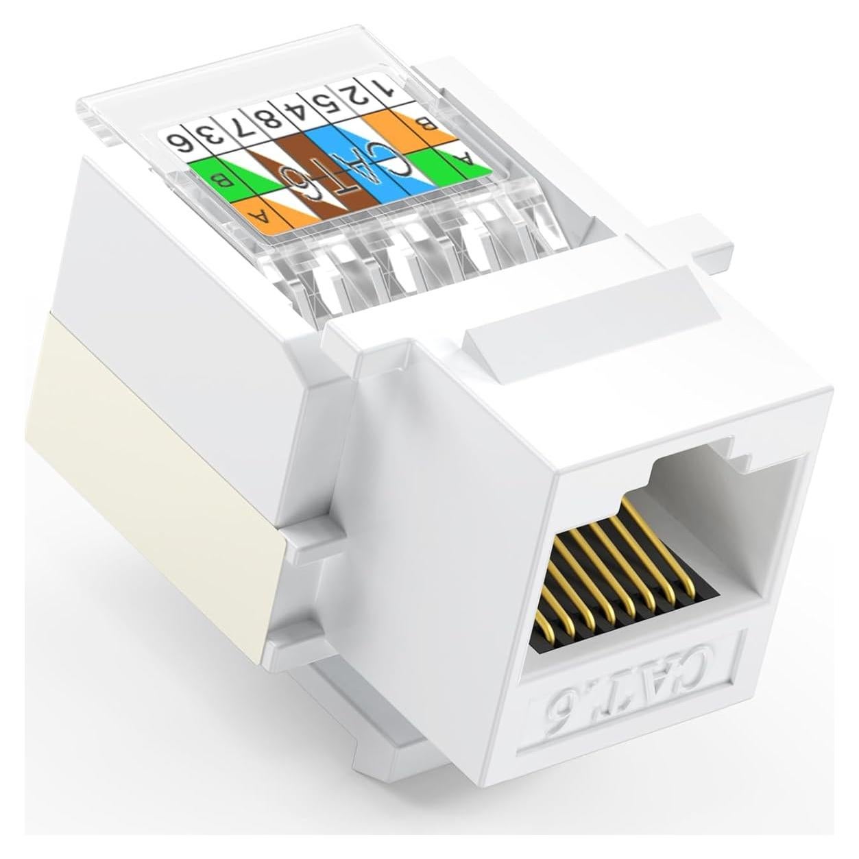 Paquete de 12 Conectores Keystone Cat6 RJ45 Awishwell