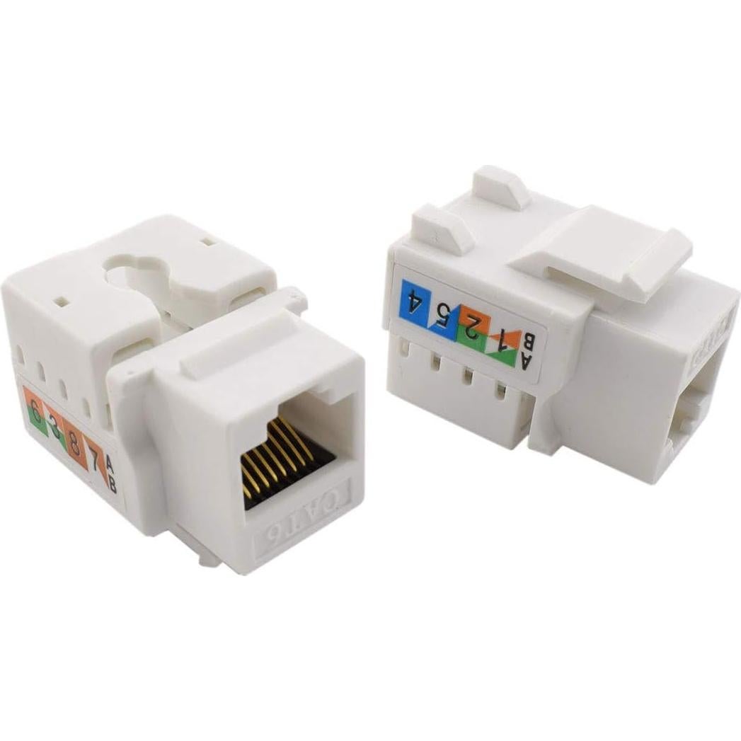 Placa de Pared Ethernet OZXNO CAT.6 RJ45 2 Puertos